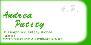 andrea putity business card